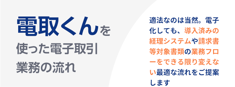 電取くんを使った電子取引業務の流れ