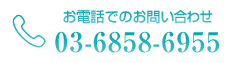 お電話でのお問い合わせ 03-6858-6955