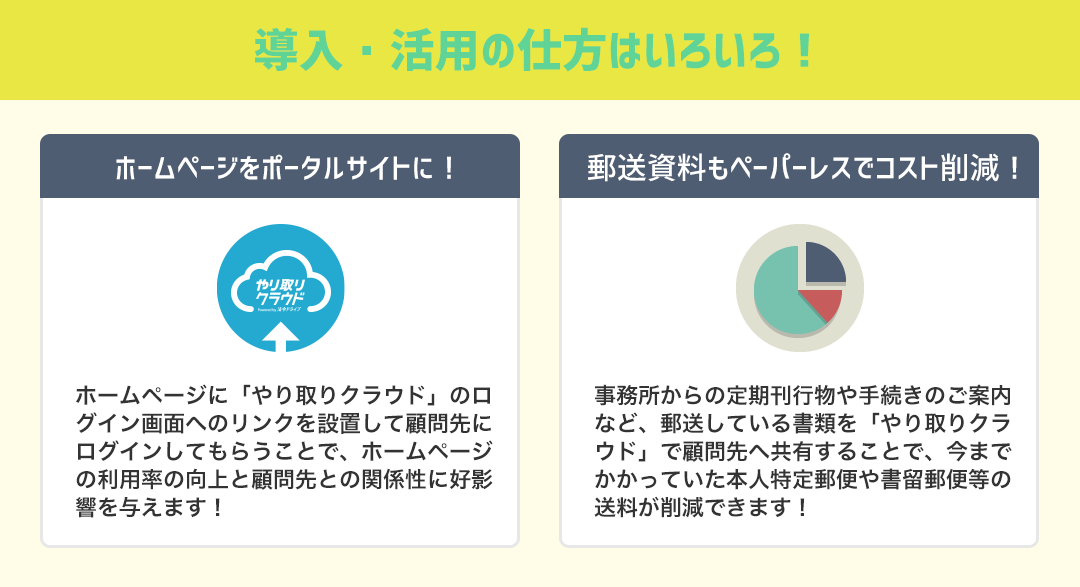 導入・活用の仕方はいろいろ！