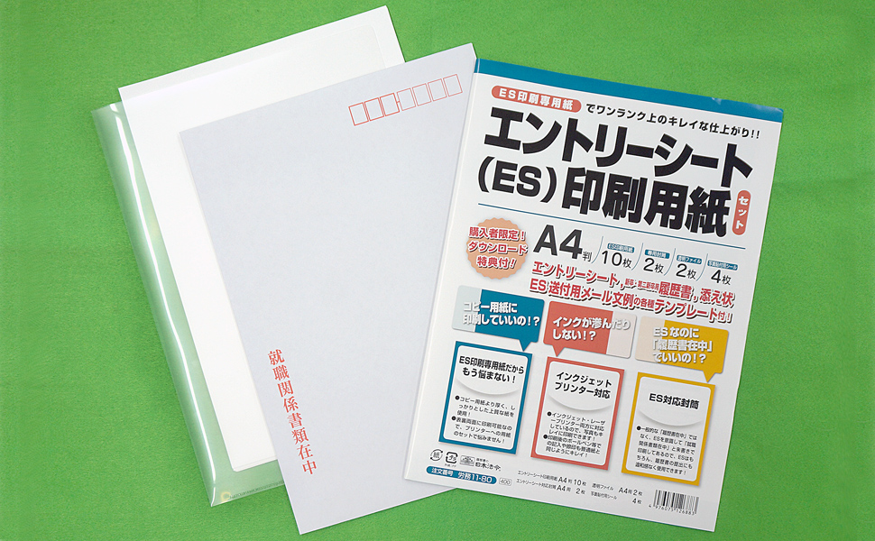 エントリーシート（ES）印刷用紙セットの画像2
