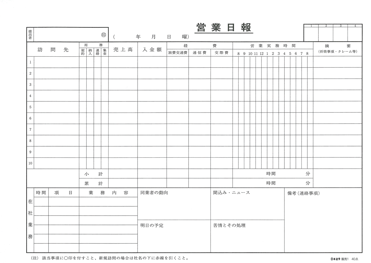 営業日報の画像2