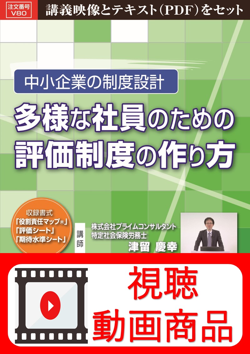 [動画視聴サービス商品]　中小企業の制度設計　多様な社員のための評価制度の作り方の画像