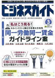 私はこう見る！  『同一労働同一賃金ガイドライン案』 